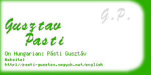 gusztav pasti business card