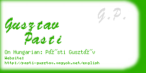 gusztav pasti business card